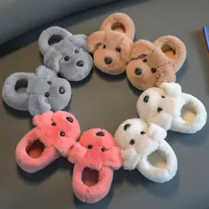 Chaussons pour enfants en forme de chiot pour la maison - Chaussures d’intérieur douces et confortables au design animal adorable