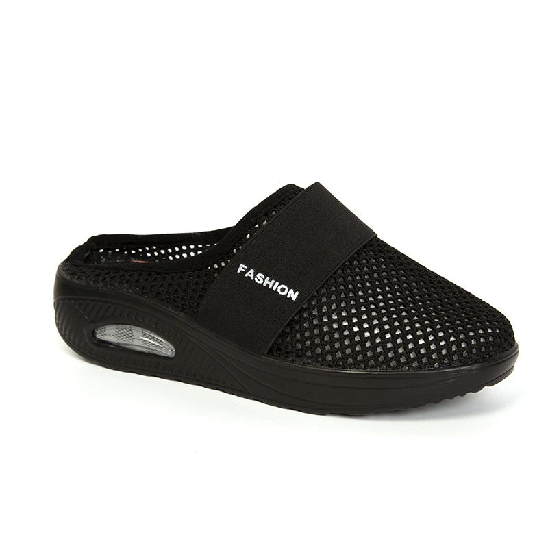 Slip-On Sneakers with Air Cushion Platform Mesh Mule and Non-Slip Sole - Image 10