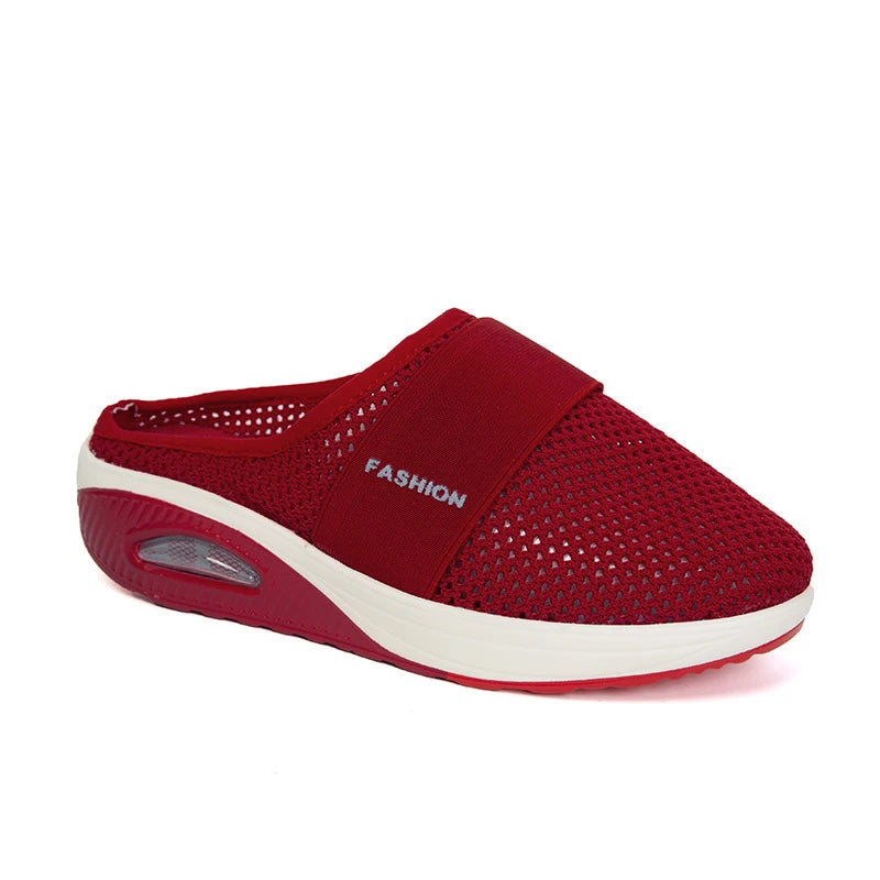 Slip-On Sneakers with Air Cushion Platform Mesh Mule and Non-Slip Sole - Image 13