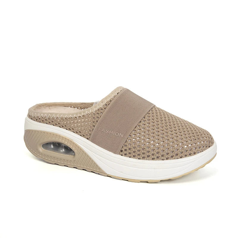 Slip-On Sneakers with Air Cushion Platform Mesh Mule and Non-Slip Sole - Image 14
