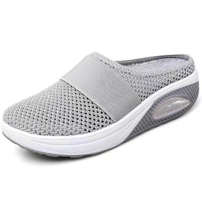 Slip-On Sneakers with Air Cushion Platform Mesh Mule and Non-Slip Sole - Image 6