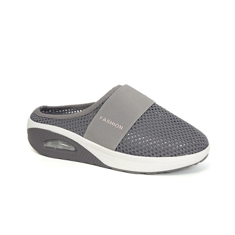 Slip-On Sneakers with Air Cushion Platform Mesh Mule and Non-Slip Sole - Image 9