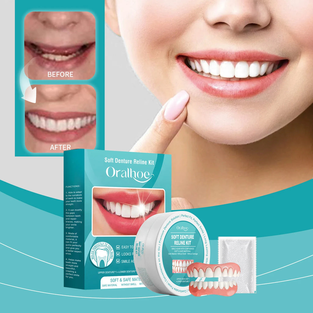 Snap on Veneers with Moldable Beads and Custom Fit Cosmetic False Teeth Kit - Image 1