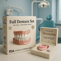 Snap on Veneers with Moldable False Teeth for Upper and Lower Jaw Reusable Cosmetic - Image 1