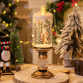 Snow Globe LED Christmas Candle with Battery Operated Light and Glitter Effects - Image 9