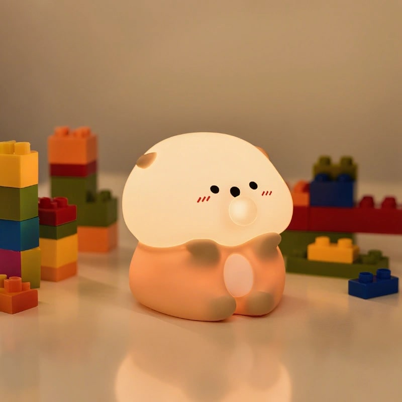 Soft Silicone Night Light Rechargeable Animal Portable LED Kids Gift With Timer - Image 21