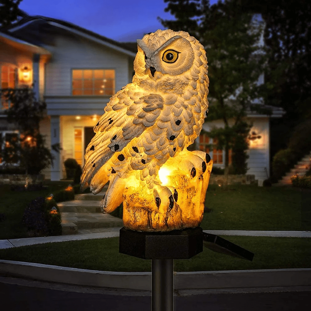 Solar Garden Lights Outdoor Stake Owl Waterproof LED - Image 2