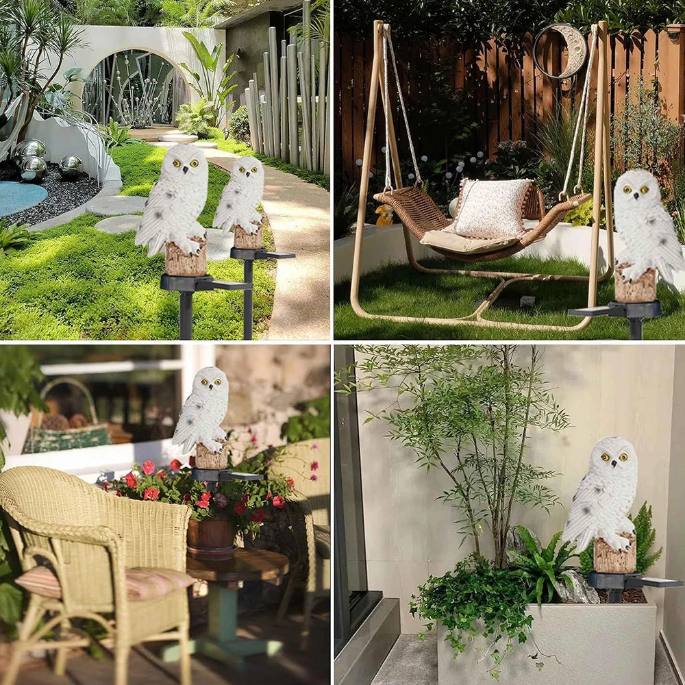Solar Garden Lights Outdoor Stake Owl Waterproof LED - Image 7