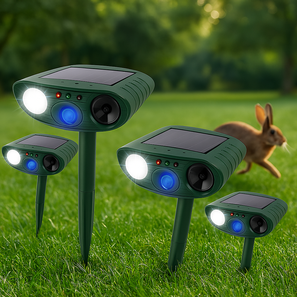Solar Powered Ultrasonic Pest Repeller with Motion Sensor and Flashing LED Light - Image 24