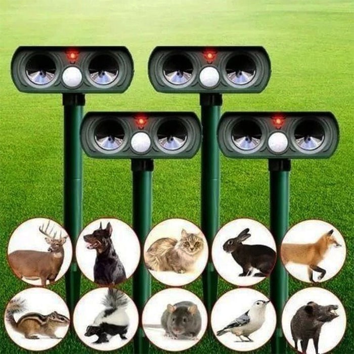 Solar Ultrasonic Mouse and Rodent Repellent with Motion Sensor and Ground Stake - Image 2
