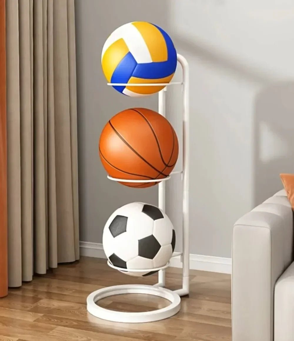 Platzsparendes Sportball-Aufbewahrungsregal – Ordnungshilfe für Bälle und Zubehör zu Hause, in der Garage oder im Fitnessstudio