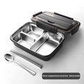 Stainless Steel Bento Lunch Box with Airtight Lid Compartments and Cutlery - Image 2