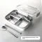 Stainless Steel Bento Lunch Box with Airtight Lid Compartments and Cutlery - Image 5