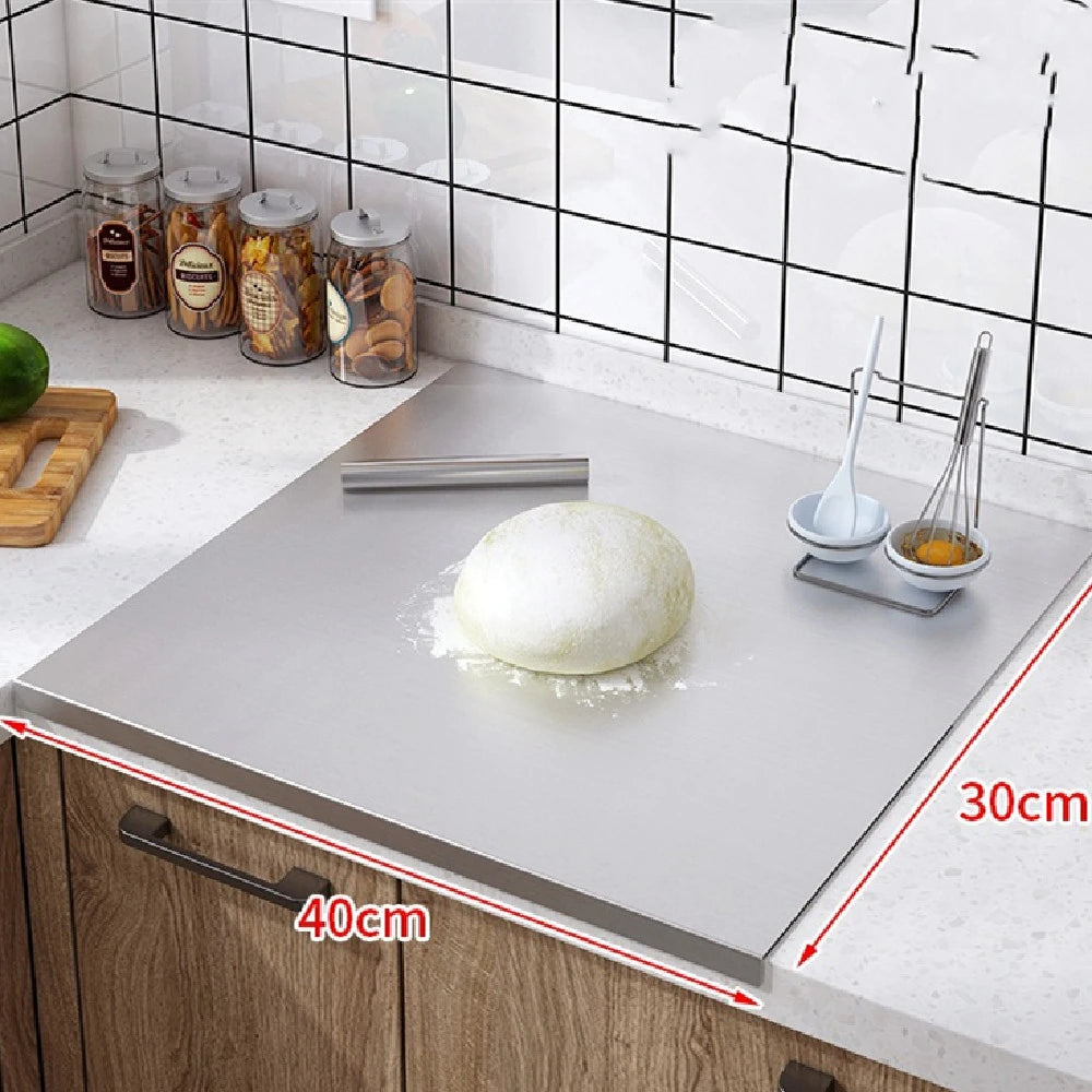 Stainless Steel Cutting Board with Spill Guard and Rounded Safety Corners - Image 5