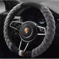 Steering Wheel Cover for Car with Quilted Plush Faux Leather and Diamond Pattern 38cm - Image 8