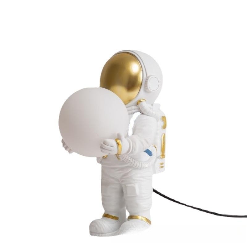 Table Lamp Mid Century Modern Touch Astronaut with Glowing Globe Bedside Set Of 2 - Image 8