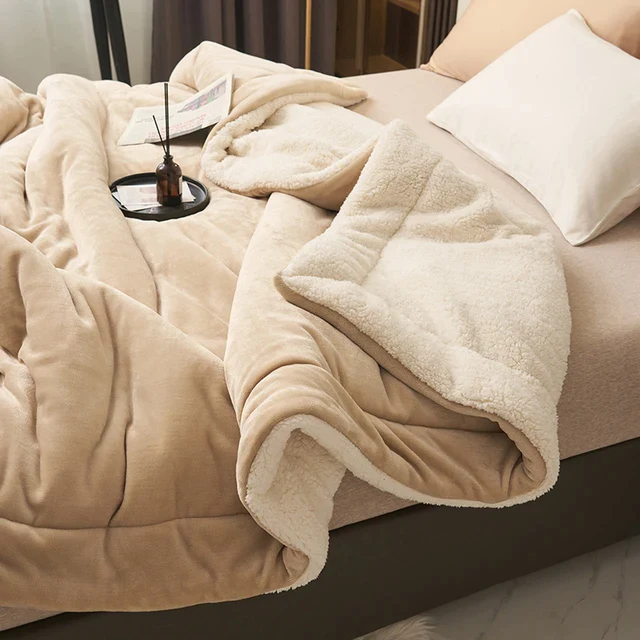 Ultra Plush Throw Blanket Softest Faux Fur Sherpa Fleece Quilted - Image 4