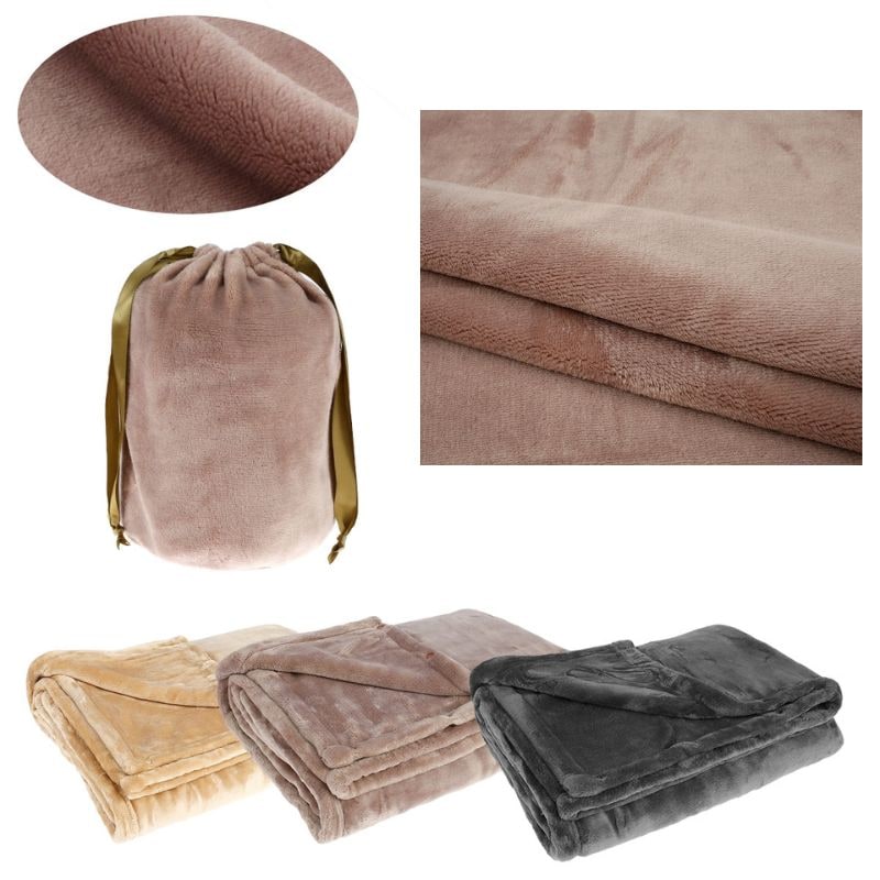 USB Heated Blanket with Plush Fleece Energy Efficient Electric with Storage Bag - Image 1