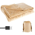USB Heated Blanket with Plush Fleece Energy Efficient Electric with Storage Bag - Image 2