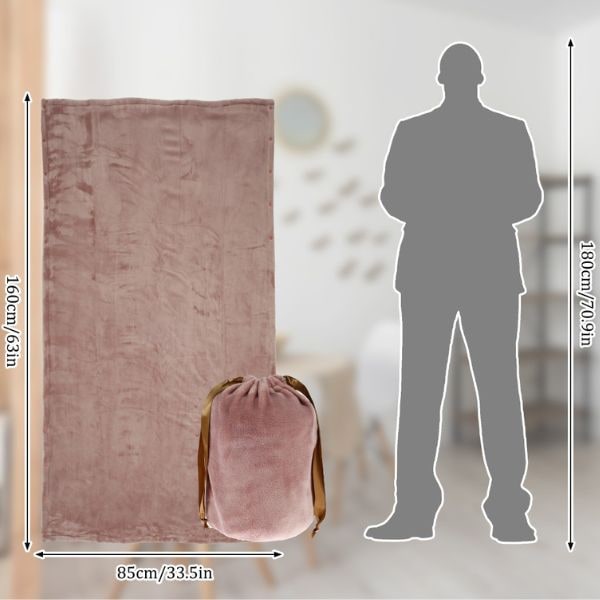 USB Heated Blanket with Plush Fleece Energy Efficient Electric with Storage Bag - Image 7