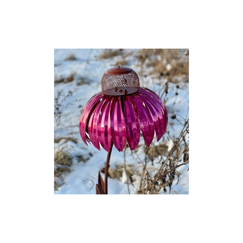 Mangeoire fleurie pour oiseaux destinée au jardin et aux espaces extérieurs – Mangeoire suspendue décorative pour attirer les oiseaux dans votre jardin