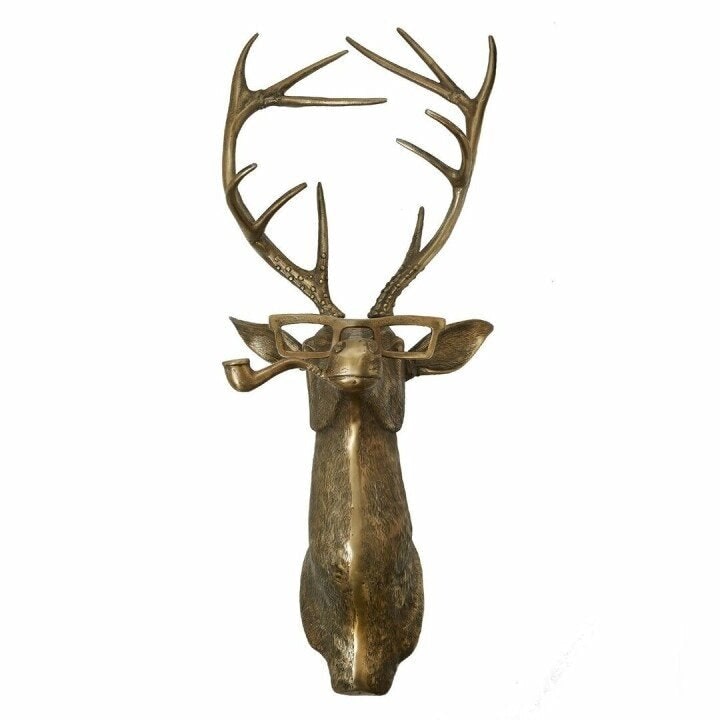 Wall Art Metal Animal Head Sculpture with Textured Antique Bronze Finish - Image 10