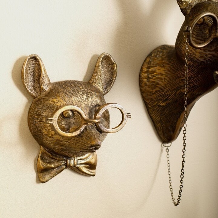 Wall Art Metal Animal Head Sculpture with Textured Antique Bronze Finish - Image 19