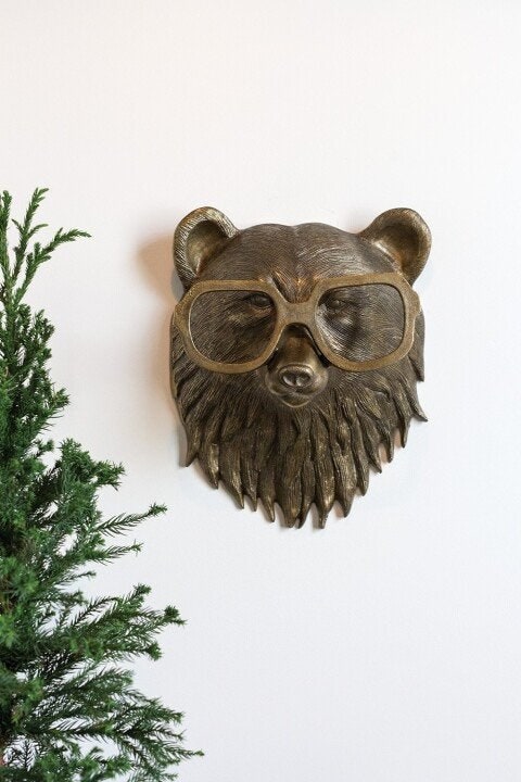 Wall Art Metal Animal Head Sculpture with Textured Antique Bronze Finish - Image 20