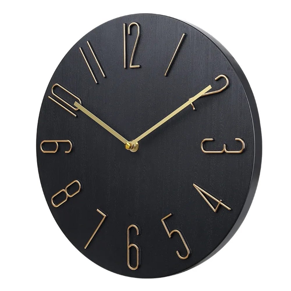 Wall Clock with Raised Wire Numbers and Silent Minimalist Design - Image 3