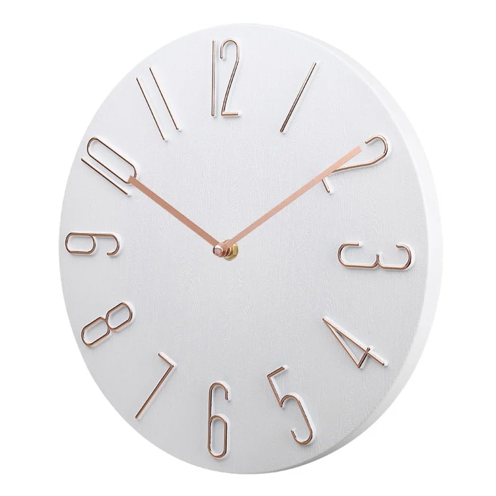 Wall Clock with Raised Wire Numbers and Silent Minimalist Design - Image 5
