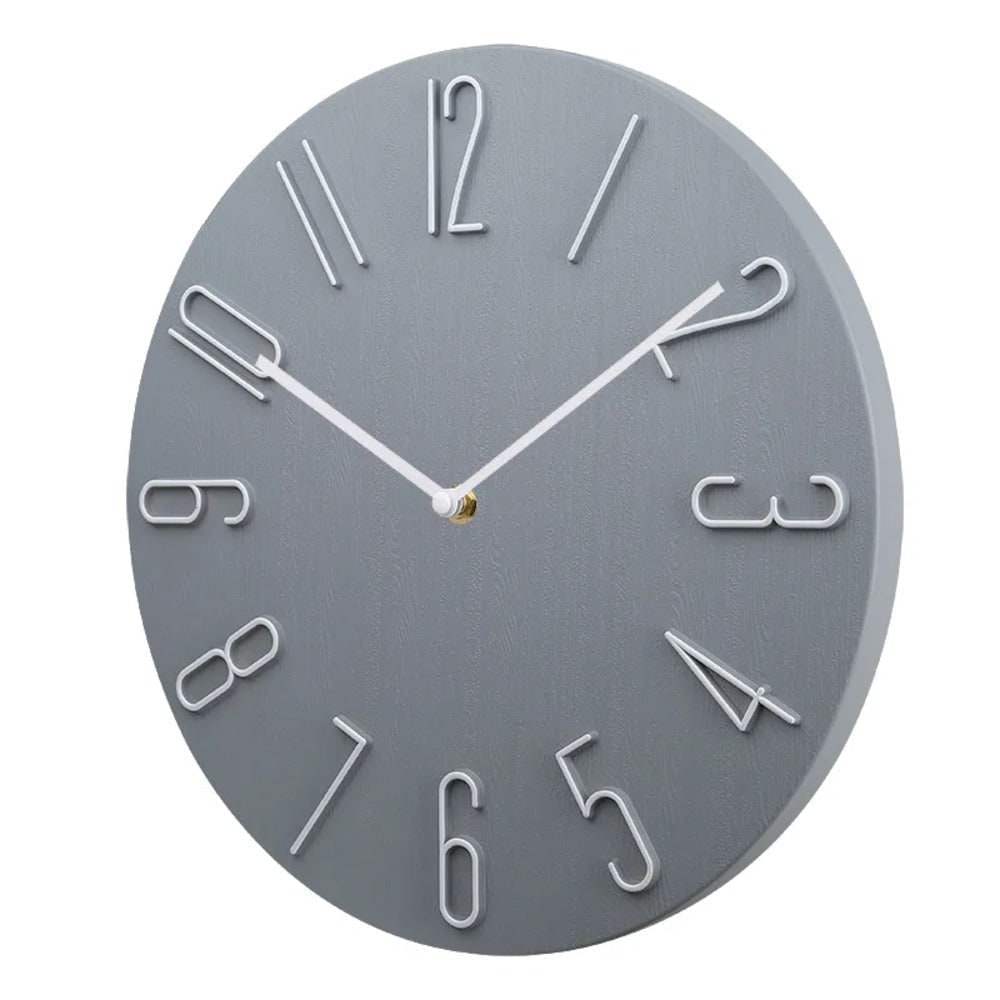 Wall Clock with Raised Wire Numbers and Silent Minimalist Design - Image 6