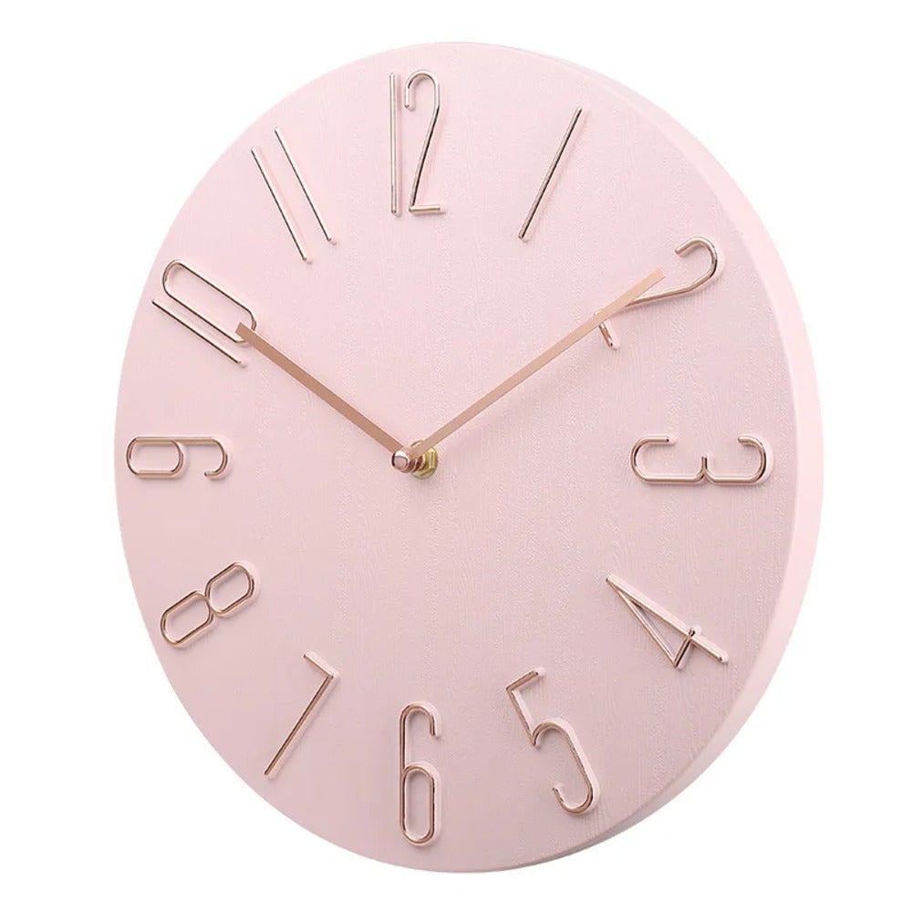 Wall Clock with Raised Wire Numbers and Silent Minimalist Design - Image 7