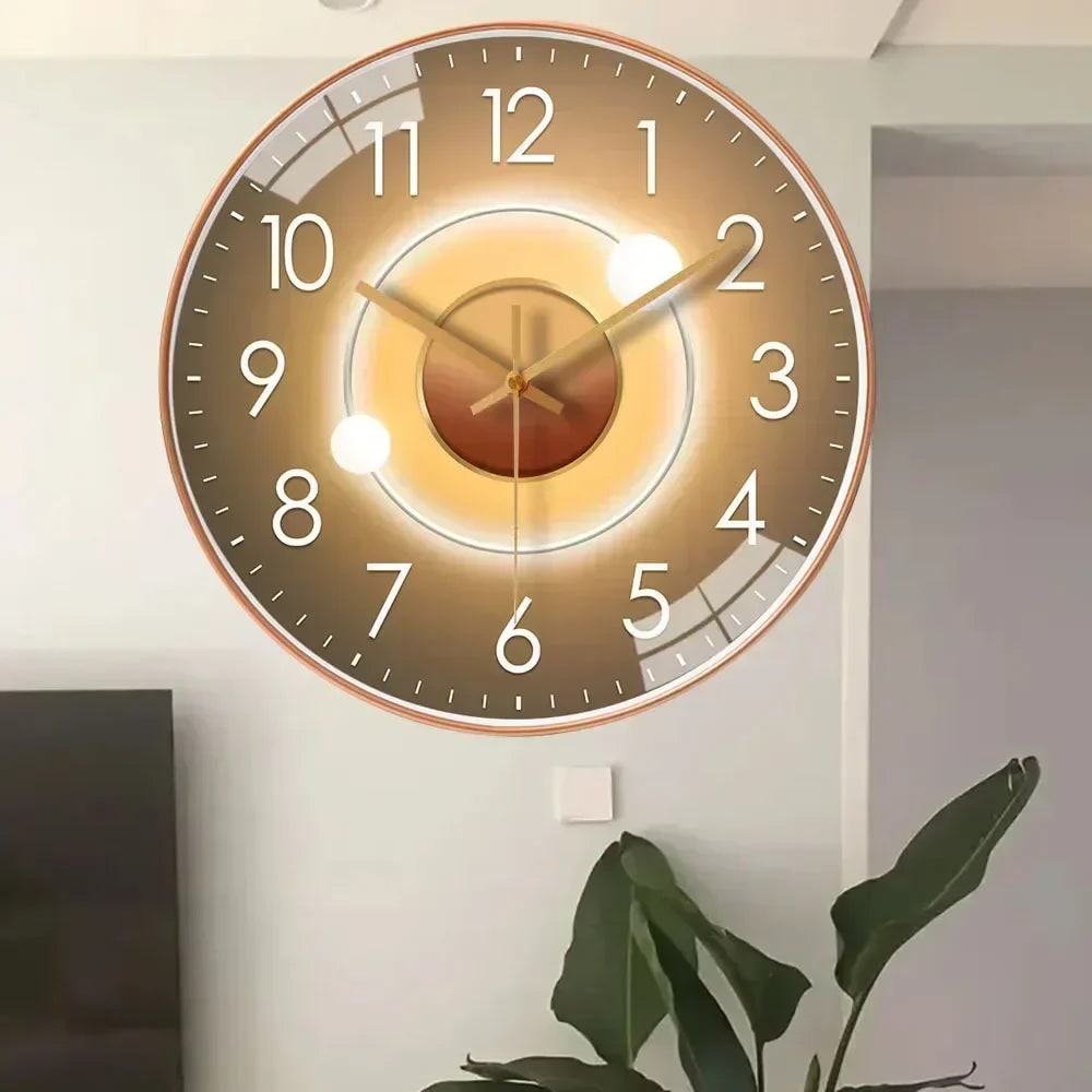 Wall Clock with Silent Mechanism and Minimalist Abstract Dial Design - Image 1