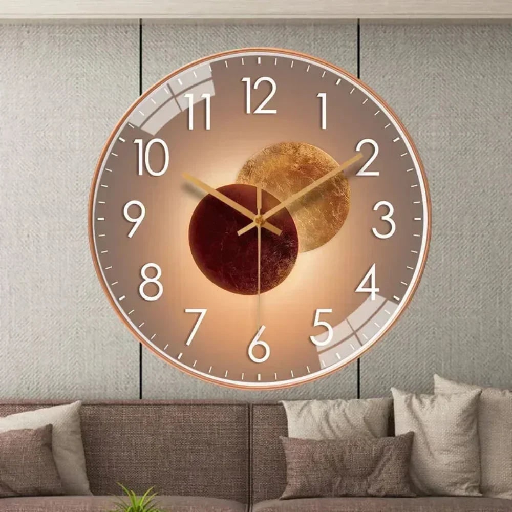 Wall Clock with Silent Mechanism and Minimalist Abstract Dial Design - Image 2