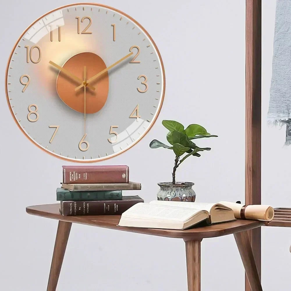 Wall Clock with Silent Mechanism and Minimalist Abstract Dial Design - Image 3