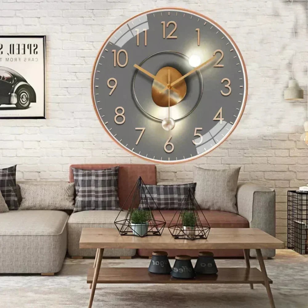 Wall Clock with Silent Mechanism and Minimalist Abstract Dial Design - Image 5