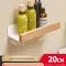 Wall Mounted Floating Shelves with Wooden Rail and Metal Bracket - Image 13