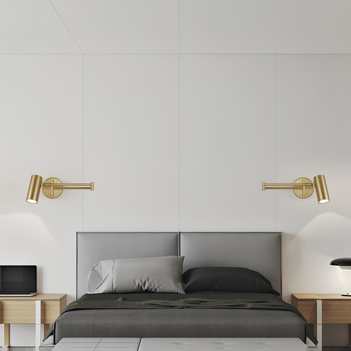 Wall Sconce with Adjustable Swing Arm and Focused LED Reading Light - Image 30