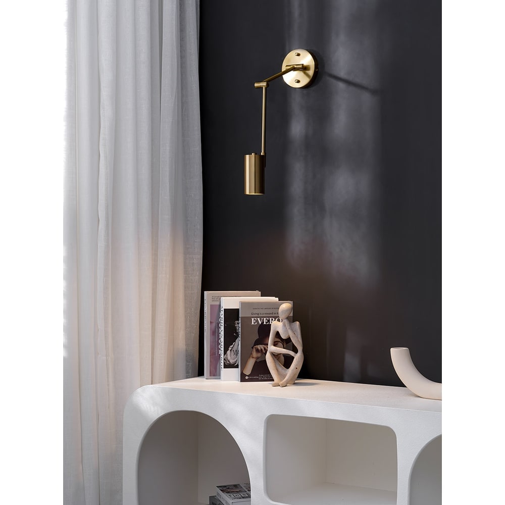Wall Sconce with Adjustable Swing Arm and Focused LED Reading Light - Image 38