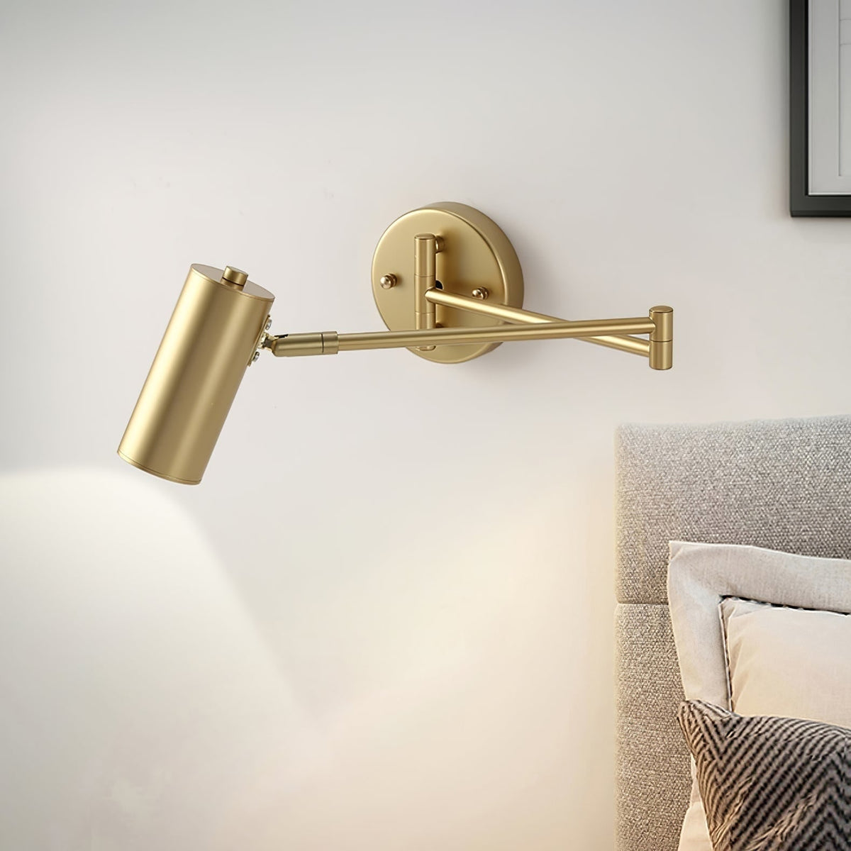 Wall Sconce with Adjustable Swing Arm and Focused LED Reading Light - Image 4