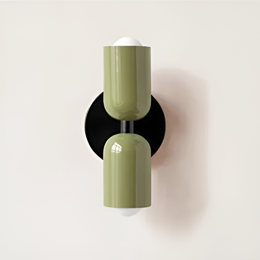 Wall Sconce with Dual Capsule Shades and Up-Down Lighting for Modern - Image 10