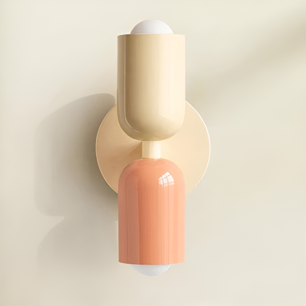 Wall Sconce with Dual Capsule Shades and Up-Down Lighting for Modern - Image 13