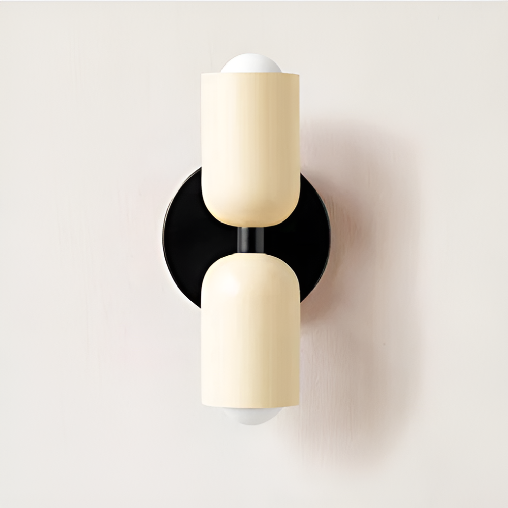 Wall Sconce with Dual Capsule Shades and Up-Down Lighting for Modern - Image 14