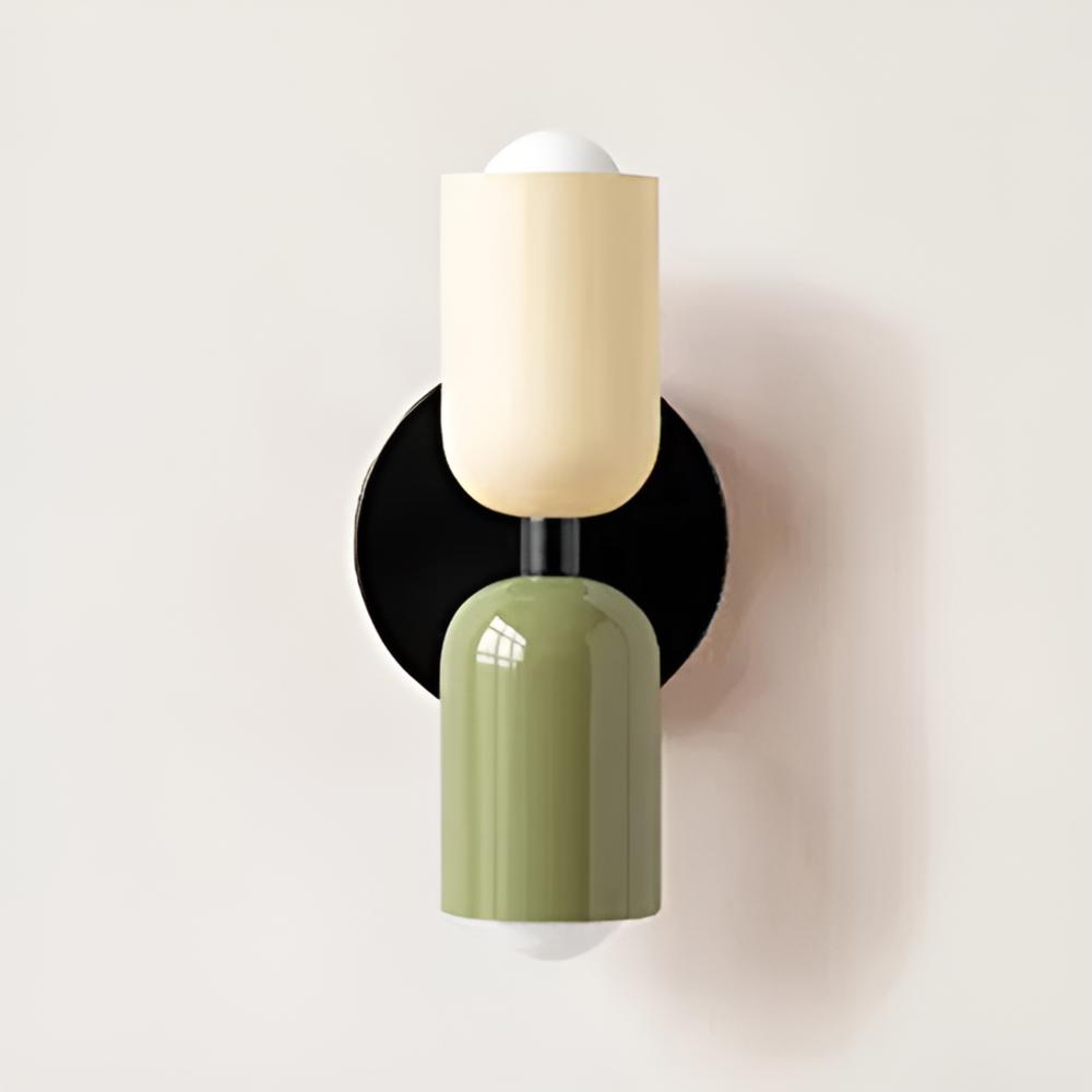 Wall Sconce with Dual Capsule Shades and Up-Down Lighting for Modern - Image 7