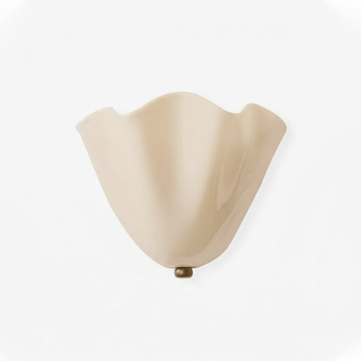 Wall Sconce with Wavy Glass Shade and Warm Ambient Lighting - Image 1