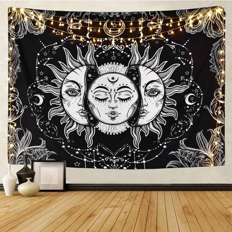 Dekorativer Wandteppich für spirituelle Wohnraumgestaltung – Künstlerischer Wandbehang für Wohnzimmer, Schlafzimmer und Meditationsbereiche