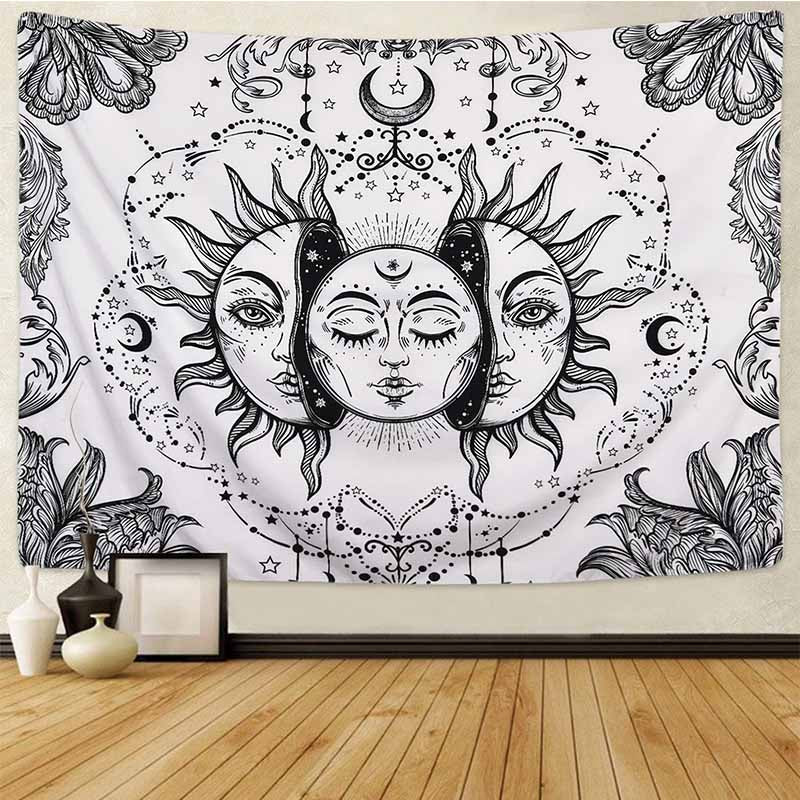 Dekorativer Wandteppich für spirituelle Wohnraumgestaltung – Künstlerischer Wandbehang für Wohnzimmer, Schlafzimmer und Meditationsbereiche