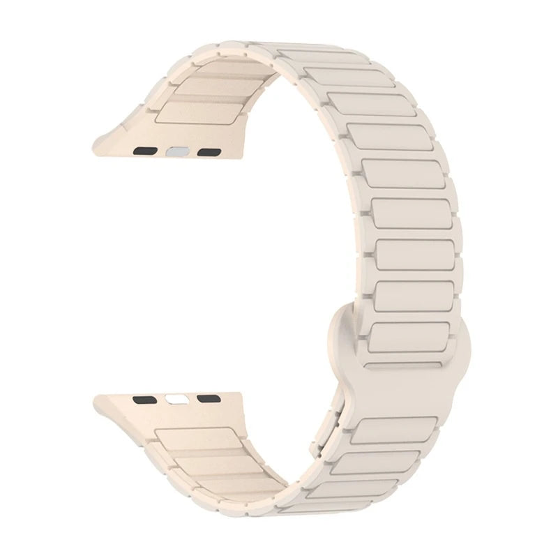 Watch Band with Magnetic Closure and Ribbed Silicone Design - Image 18