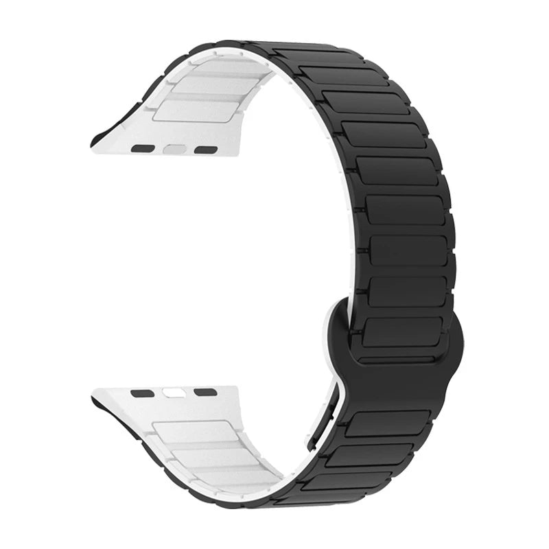 Watch Band with Magnetic Closure and Ribbed Silicone Design - Image 22