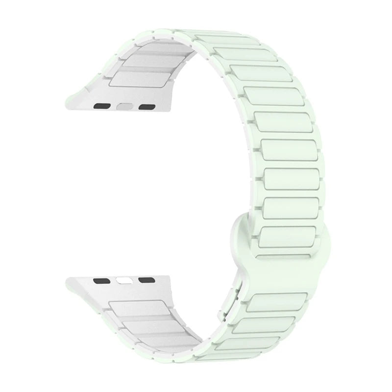 Watch Band with Magnetic Closure and Ribbed Silicone Design - Image 26